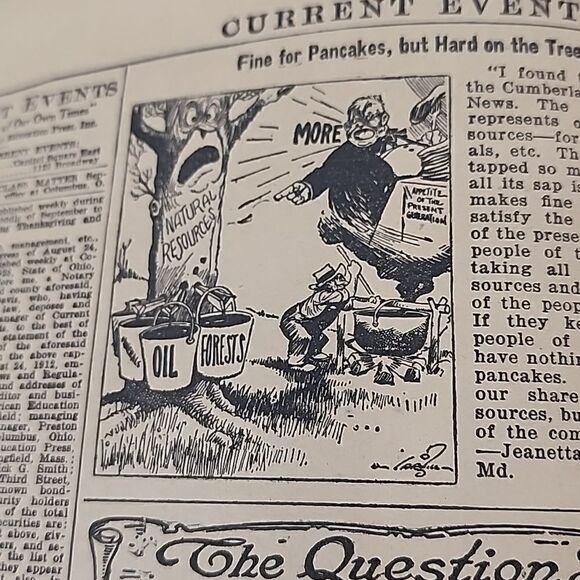 Vintage 1928 Current Events Folder Booklet - Picture 4 of 5